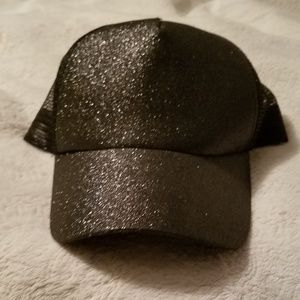 Black Ponytail Baseball Cap